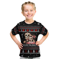 Skull Couple Christmas Kid T Shirt Xmas Holiday Patterns - Wonder Print Shop