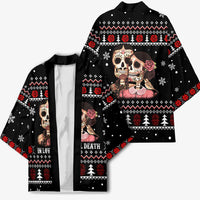 Skull Couple Christmas Kimono Xmas Holiday Patterns - Wonder Print Shop
