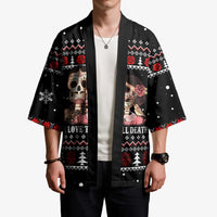 Skull Couple Christmas Kimono Xmas Holiday Patterns - Wonder Print Shop