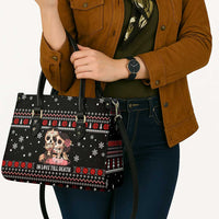 Skull Couple Christmas Leather Bag Xmas Holiday Patterns - Wonder Print Shop