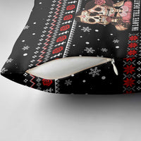 Skull Couple Christmas Pillow Cover Xmas Holiday Patterns - Wonder Print Shop