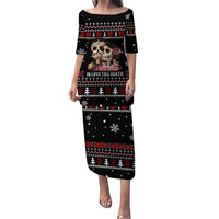 Skull Couple Christmas Puletasi Xmas Holiday Patterns - Wonder Print Shop