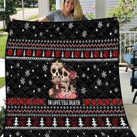 Skull Couple Christmas Quilt Xmas Holiday Patterns - Wonder Print Shop