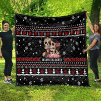 Skull Couple Christmas Quilt Xmas Holiday Patterns - Wonder Print Shop