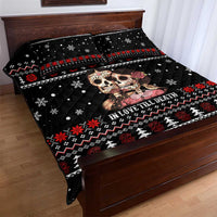 Skull Couple Christmas Quilt Bed Set Xmas Holiday Patterns - Wonder Print Shop