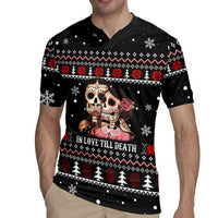 Skull Couple Christmas Rugby Jersey Xmas Holiday Patterns - Wonder Print Shop