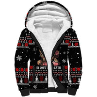 Skull Couple Christmas Sherpa Hoodie Xmas Holiday Patterns - Wonder Print Shop