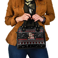 Skull Couple Christmas Shoulder Handbag Xmas Holiday Patterns - Wonder Print Shop