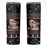 Skull Couple Christmas Skinny Tumbler Xmas Holiday Patterns - Wonder Print Shop