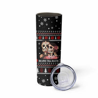 Skull Couple Christmas Skinny Tumbler Xmas Holiday Patterns - Wonder Print Shop