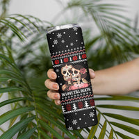 Skull Couple Christmas Skinny Tumbler Xmas Holiday Patterns - Wonder Print Shop