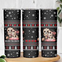 Skull Couple Christmas Skinny Tumbler Xmas Holiday Patterns - Wonder Print Shop