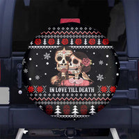 Skull Couple Christmas Spare Tire Cover Xmas Holiday Patterns - Wonder Print Shop