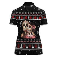 Skull Couple Christmas Women Polo Shirt Xmas Holiday Patterns - Wonder Print Shop