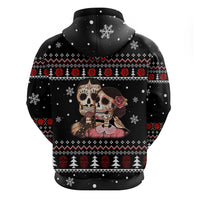 Skull Couple Christmas Zip Hoodie Xmas Holiday Patterns - Wonder Print Shop