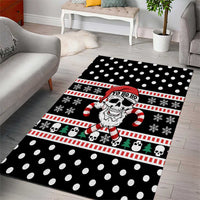 Skull Creepmas Christmas Yall Christmas Area Rug Xmas Holiday Patterns - Wonder Print Shop