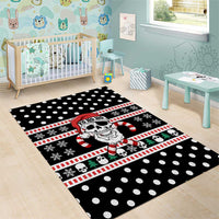 Skull Creepmas Christmas Yall Christmas Area Rug Xmas Holiday Patterns - Wonder Print Shop