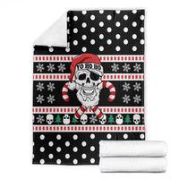 Skull Creepmas Christmas Yall Christmas Blanket Xmas Holiday Patterns - Wonder Print Shop