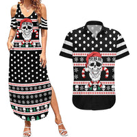 Skull Creepmas Christmas Yall Christmas Couples Matching Summer Maxi Dress and Hawaiian Shirt Xmas Holiday Patterns - Wonder Print Shop