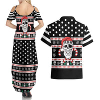 Skull Creepmas Christmas Yall Christmas Couples Matching Summer Maxi Dress and Hawaiian Shirt Xmas Holiday Patterns - Wonder Print Shop