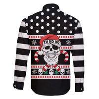 Skull Creepmas Christmas Yall Christmas Family Matching Long Sleeve Bodycon Dress and Hawaiian Shirt Xmas Holiday Patterns - Wonder Print Shop
