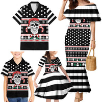 Skull Creepmas Christmas Yall Christmas Family Matching Mermaid Dress and Hawaiian Shirt Xmas Holiday Patterns - Wonder Print Shop