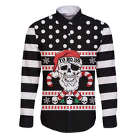 Skull Creepmas Christmas Yall Christmas Family Matching Off The Shoulder Long Sleeve Dress and Hawaiian Shirt Xmas Holiday Patterns - Wonder Print Shop