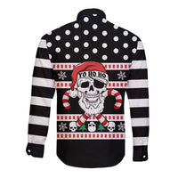 Skull Creepmas Christmas Yall Christmas Long Sleeve Button Shirt Xmas Holiday Patterns - Wonder Print Shop