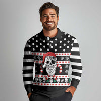 Skull Creepmas Christmas Yall Christmas Long Sleeve Polo Shirt Xmas Holiday Patterns - Wonder Print Shop