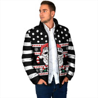 Skull Creepmas Christmas Yall Christmas Padded Jacket Xmas Holiday Patterns - Wonder Print Shop