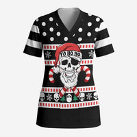 Skull Creepmas Christmas Yall Christmas Scrub Top Xmas Holiday Patterns - Wonder Print Shop