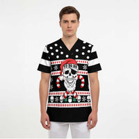 Skull Creepmas Christmas Yall Christmas Scrub Top Xmas Holiday Patterns - Wonder Print Shop