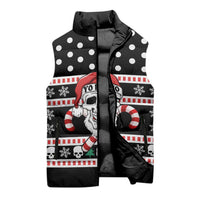 Skull Creepmas Christmas Yall Christmas Sleeveless Puffer Jacket Xmas Holiday Patterns - Wonder Print Shop