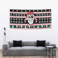 Skull Creepmas Christmas Yall Christmas Tapestry Xmas Holiday Patterns - Wonder Print Shop