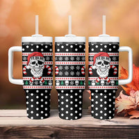 Skull Creepmas Christmas Yall Christmas Tumbler With Handle Xmas Holiday Patterns - Wonder Print Shop