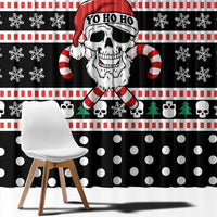 Skull Creepmas Christmas Yall Christmas Window Curtain Xmas Holiday Patterns - Wonder Print Shop