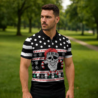 Skull Creepmas Christmas Yall Christmas Zipper Polo Shirt Xmas Holiday Patterns - Wonder Print Shop