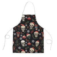 Skull Face Christmas Apron Xmas Holiday Patterns - Wonder Print Shop
