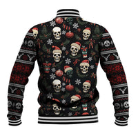 Skull Face Christmas Baseball Jacket Xmas Holiday Patterns - Wonder Print Shop