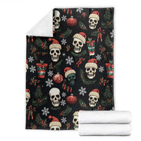 Skull Face Christmas Blanket Xmas Holiday Patterns - Wonder Print Shop