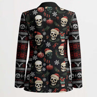 Skull Face Christmas Blazer Xmas Holiday Patterns - Wonder Print Shop