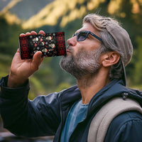 Skull Face Christmas 4 in 1 Can Cooler Tumbler Xmas Holiday Patterns - Wonder Print Shop