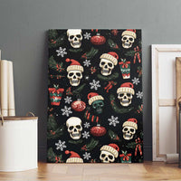 Skull Face Christmas Canvas Wall Art Xmas Holiday Patterns - Wonder Print Shop