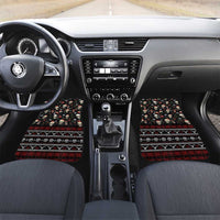 Skull Face Christmas Car Mats Xmas Holiday Patterns - Wonder Print Shop