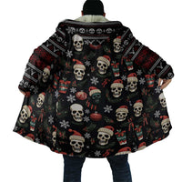 Skull Face Christmas Cloak Xmas Holiday Patterns - Wonder Print Shop