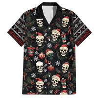 Skull Face Christmas Family Matching Puletasi and Hawaiian Shirt Xmas Holiday Patterns - Wonder Print Shop
