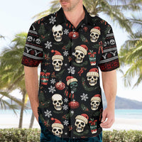 Skull Face Christmas Hawaiian Shirt Xmas Holiday Patterns - Wonder Print Shop
