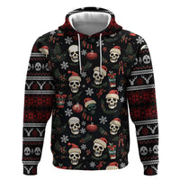 Skull Face Christmas Hoodie Xmas Holiday Patterns - Wonder Print Shop