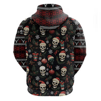 Skull Face Christmas Hoodie Xmas Holiday Patterns - Wonder Print Shop