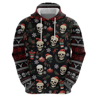 Skull Face Christmas Hoodie Xmas Holiday Patterns - Wonder Print Shop